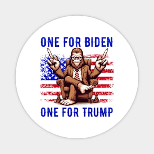 Bigfoot Middle Finger Funny Election 2024 Magnet